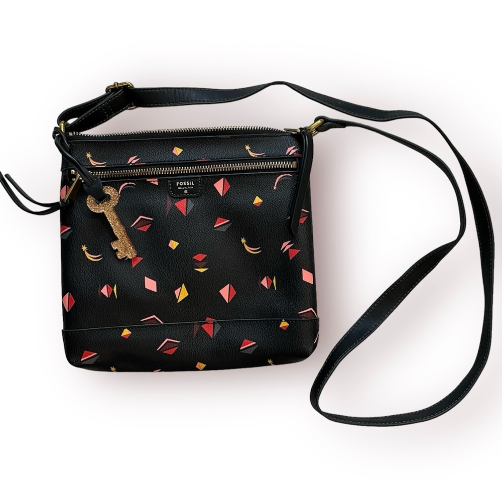 Fossil Crossbody Abstract Triangle Geometric Purs… - image 1